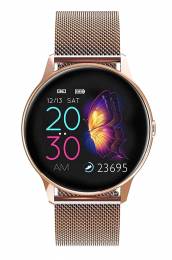 VOGUE SMARTWATCH COSMIC 200151M ΜΕ ΡΟΖ ΕΠΙΧΡΥΣΩΜΈΝΟ ΑΤΣΆΛΙΝΟ ΜΠΡΑΣΕΛΈ