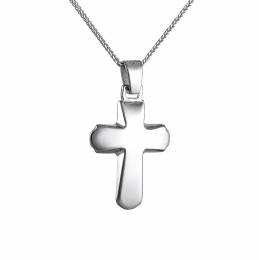 Σταυρός σκέτος λουστρέ Κ14 unisex CRW 90143