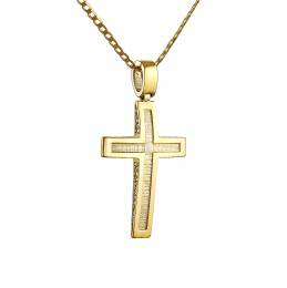 Σταυρός unisex διπλης όψης σκετος Κ14.CRG 90199