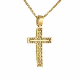 Σταυρός unisex διπλης όψης σκετος Κ14.CRG 90199