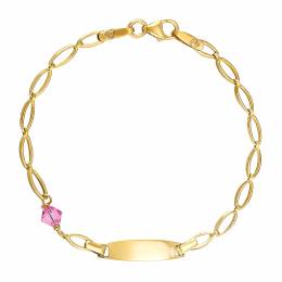 Ταυτότητα με ροζ Swarovski Κ9 TPG 0602